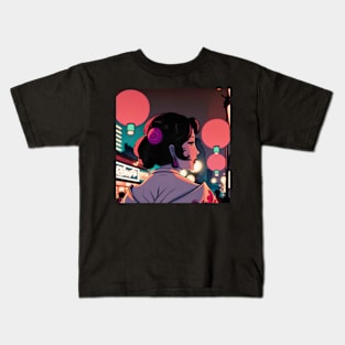 Geisha Style Illustration Kids T-Shirt